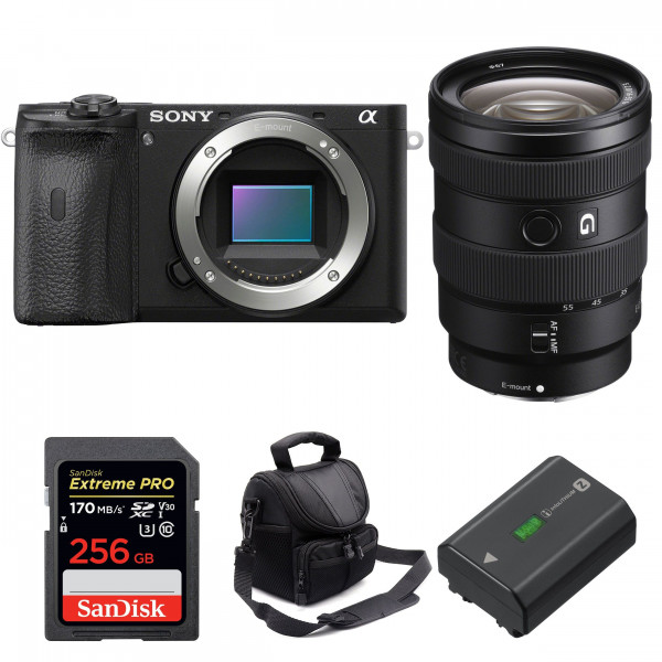 Sony ALPHA 6600 + Sony E 16-55mm f/2.8 G + SanDisk 256GB Extreme PRO 170 MB/s + Sony NP-FZ100 + Camera Bag-1