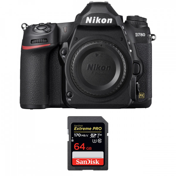 Nikon D780 Body + SanDisk 64GB Extreme PRO UHS-I SDXC 170 MB/s-1