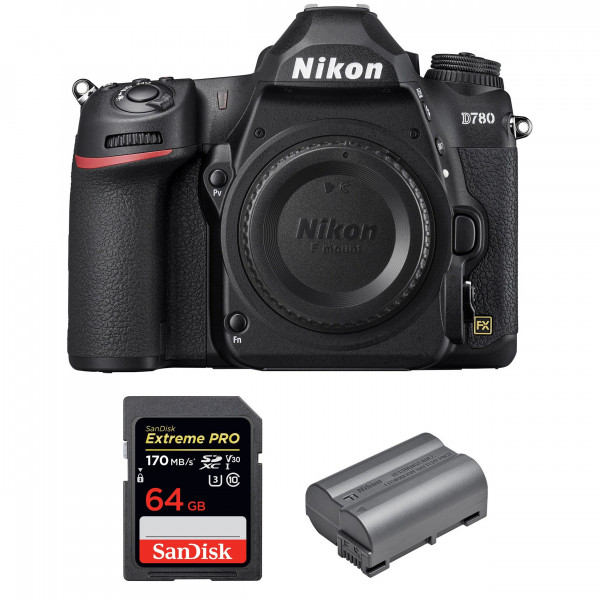 Cámara Nikon D780 Cuerpo + SanDisk 64GB Extreme PRO UHS-I SDXC 170 MB/s + Nikon EN-EL15b-1