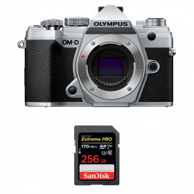 Olympus OM-D E-M5 Mark III Silver Body + SanDisk 256GB Extreme PRO UHS-I SDXC 170 MB/s-1