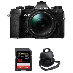 Olympus OM-D E-M5 Mark III Black + ED 14-150mm f/4-5.6 II + SanDisk 64GB 170 MB/s + Bag-15