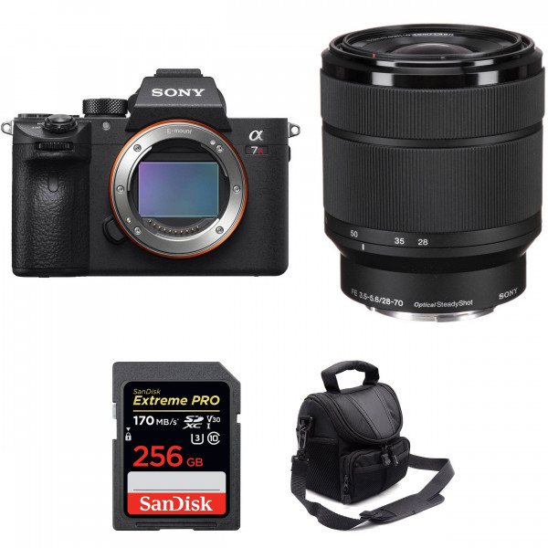 Appareil photo hybride Sony A7R III + SEL FE 28-70 mm F3,5-5,6 OSS + SanDisk 256GB Extreme PRO 170 MB/s + Sac-4
