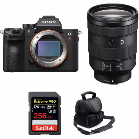 Appareil photo hybride Sony A7R III + FE 24-105 mm F4 G OSS + SanDisk 256GB Extreme PRO 170 MB/s + Sac-1