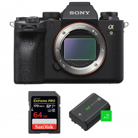 Sony A9 II Nu + SanDisk 64GB Extreme PRO UHS-I SDXC 170 MB/s + 2 Sony NP-FZ100 - Appareil Photo Hybride-1
