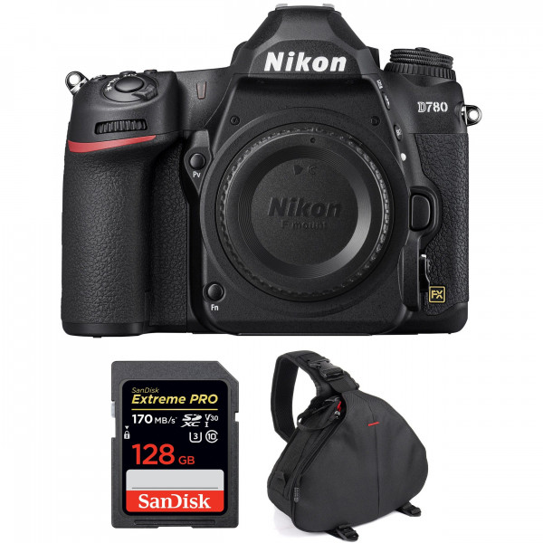 Cámara Nikon D780 Cuerpo + SanDisk 128GB Extreme PRO UHS-I SDXC 170 MB/s + Bolsa-1