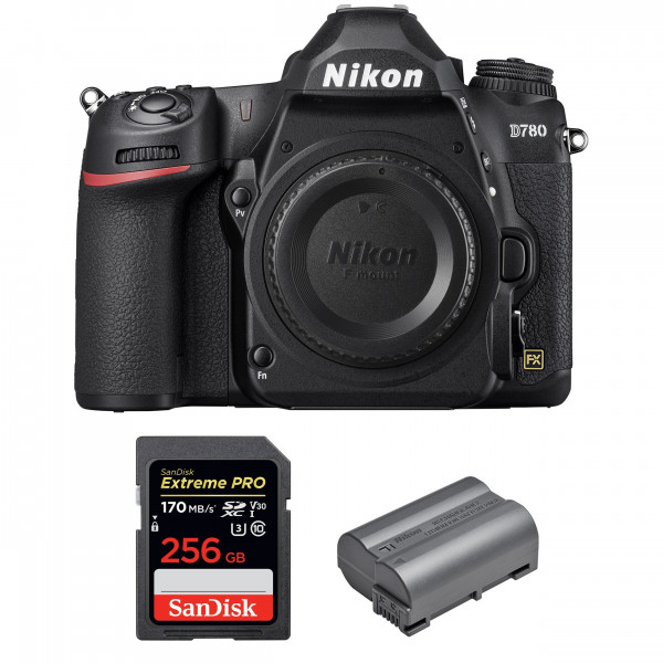 Cámara Nikon D780 Cuerpo + SanDisk 256GB Extreme PRO UHS-I SDXC 170 MB/s + Nikon EN-EL15b-1