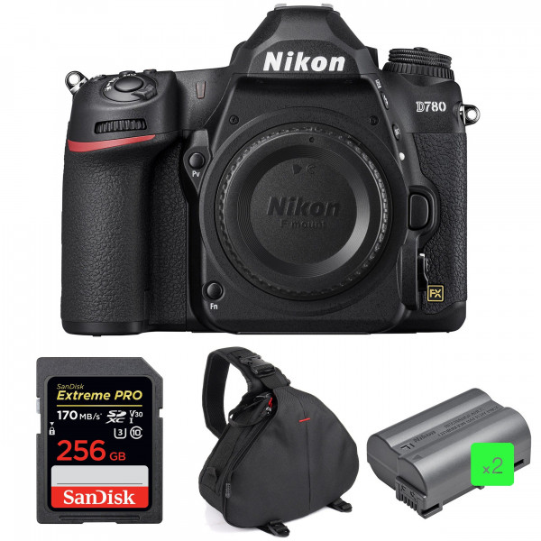 Cámara Nikon D780 Cuerpo + SanDisk 256GB Extreme PRO UHS-I SDXC 170 MB/s + 2 Nikon EN-EL15b + Bolsa-1