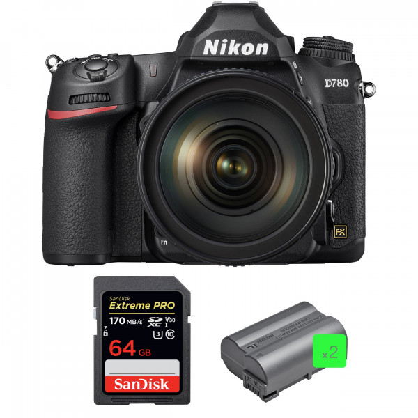 Nikon D780 + 24-120mm f/4G ED VR + SanDisk 64GB Extreme PRO UHS-I SDXC 170 MB/s + 2 Nikon EN-EL15b-1