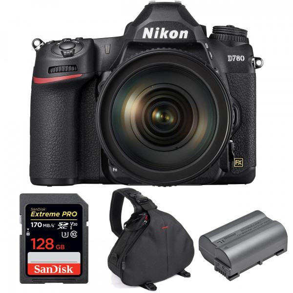 Cámara Nikon D780 + 24-120mm f/4G ED VR + SanDisk 128GB Extreme PRO UHS-I SDXC 170 MB/s + Nikon EN-EL15b + Bolsa-1