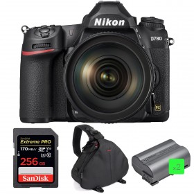 Nikon D780 + 24-120mm F4G ED VR + SanDisk 256GB Extreme PRO UHS-I SDXC 170 MB/s + 2 Nikon EN-EL15b + Sac - Appareil photo Reflex