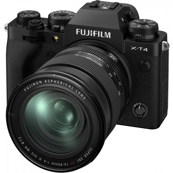 Cámara mirrorless Fujifilm XT4 Negro + XF 16-80mm f/4 R OIS WR-1