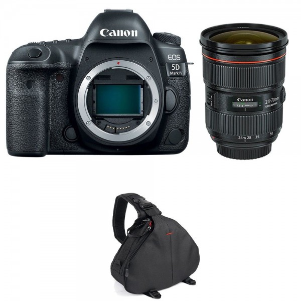 Appareil photo Reflex Canon 5D Mark IV + EF 24-70mm F2.8L II USM + Sac-3