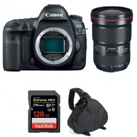 Appareil photo Reflex Canon 5D Mark IV + EF 16-35mm F2.8L III USM + SanDisk 128GB Extreme PRO UHS-I SDXC 170 MB/s + Sac-1