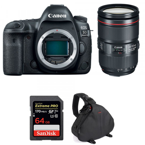 Canon EOS 5D Mark IV + EF 24-105mm f/4L IS II USM + SanDisk 64GB Extreme PRO UHS-I SDXC 170 MB/s + Bag-1