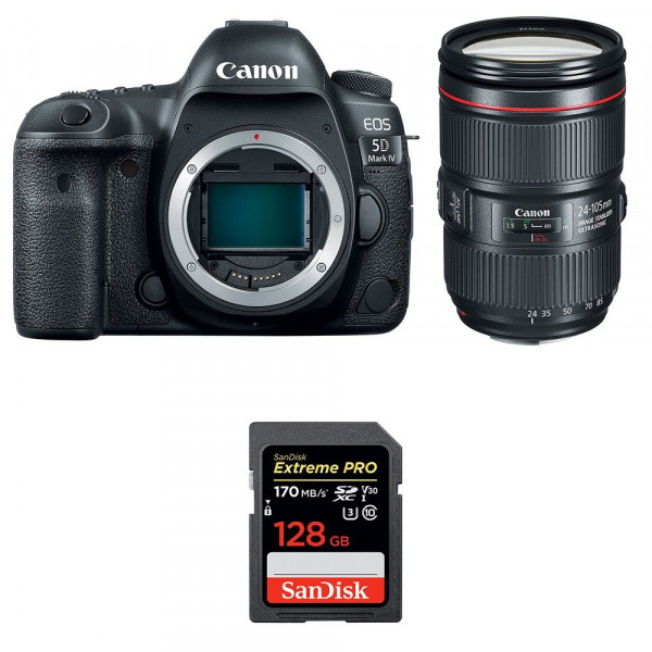 Cámara Canon 5D Mark IV + EF 24-105mm f/4L IS II USM + SanDisk 128GB Extreme PRO UHS-I SDXC 170 MB/s-1