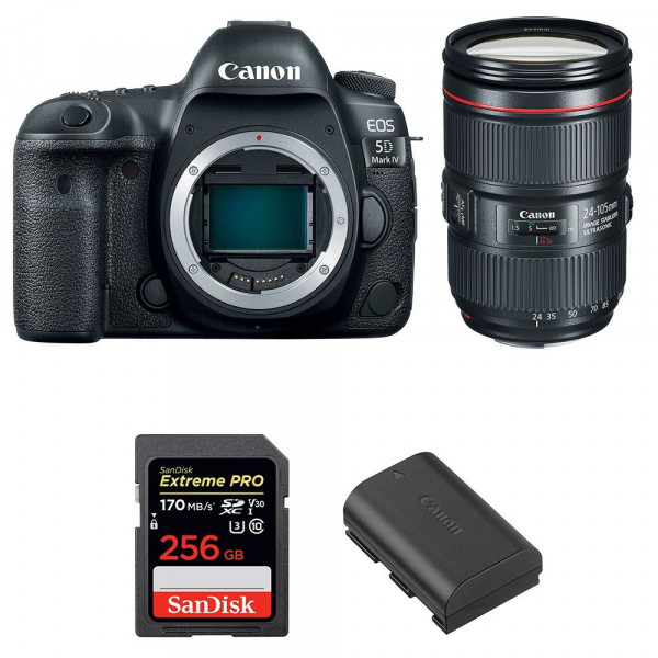 Canon EOS 5D Mark IV + EF 24-105mm f/4L IS II USM + SanDisk 256GB Extreme PRO UHS-I SDXC 170 MB/s + LP-E6N-1