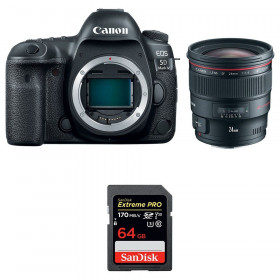 Cámara Canon 5D Mark IV + EF 24mm f/1.4L II USM + SanDisk 64GB Extreme PRO UHS-I SDXC 170 MB/s-1