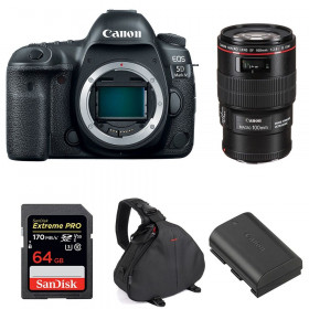 Canon EOS 5D Mark IV + EF 100mm f/2.8L Macro IS USM + SanDisk 64GB UHS-I SDXC 170 MB/s + LP-E6N + Bag-1