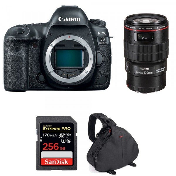 Canon EOS 5D Mark IV + EF 100mm f/2.8L Macro IS USM + SanDisk 256GB Extreme PRO UHS-I SDXC 170 MB/s + Bag-1