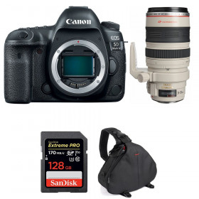 Appareil photo Reflex Canon 5D Mark IV + EF 28-300mm F3.5-5.6L IS USM + SanDisk 128GB UHS-I SDXC 170 MB/s + Sac-1