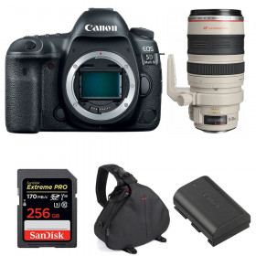 Appareil photo Reflex Canon 5D Mark IV + EF 28-300mm F3.5-5.6L IS USM + SanDisk 256GB UHS-I SDXC 170 MB/s + LP-E6N + Sac-1