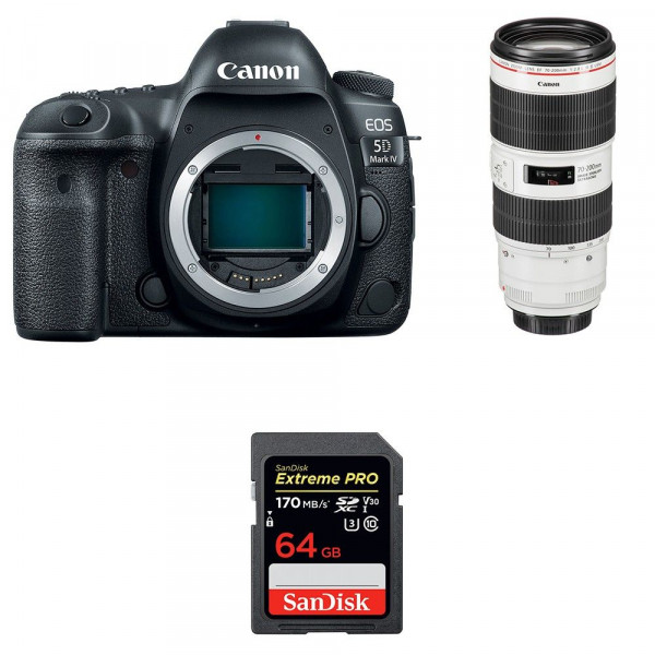 Appareil photo Reflex Canon 5D Mark IV + EF 70-200mm F2.8L IS III USM + SanDisk 64GB Extreme PRO UHS-I SDXC 170 MB/s-1