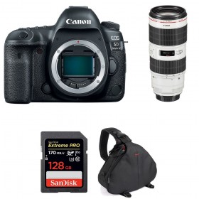 Appareil photo Reflex Canon 5D Mark IV + EF 70-200mm F2.8L IS III USM + SanDisk 128GB Extreme PRO UHS-I SDXC 170 MB/s + Sac-1