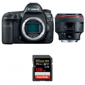 Appareil photo Reflex Canon 5D Mark IV + EF 85mm F1.2L II USM + SanDisk 128GB Extreme PRO UHS-I SDXC 170 MB/s-1
