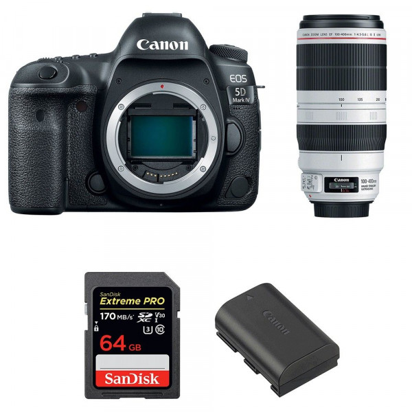 Canon EOS 5D Mark IV + EF 100-400mm f4.5-5.6L IS II USM + SanDisk 64GB UHS-I SDXC 170 MB/s + LP-E6N-1