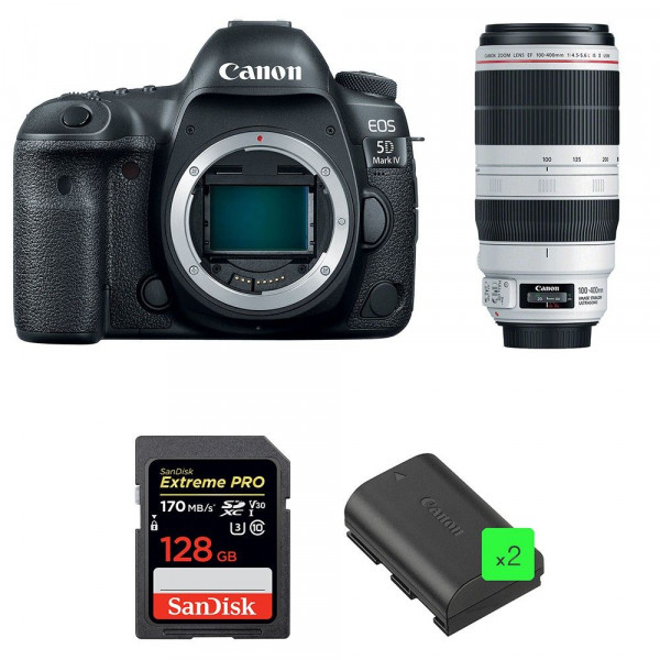 Canon 5D Mark IV + EF 100-400mm f4.5-5.6L IS II USM + SanDisk 128GB UHS-I SDXC 170 MB/s + 2 LP-E6N - Appareil photo Reflex-1