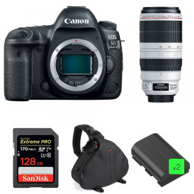 Canon EOS 5D Mark IV + EF 100-400mm f4.5-5.6L IS II USM + SanDisk 128GB SDXC 170 MB/s + 2 LP-E6N + Bag-1