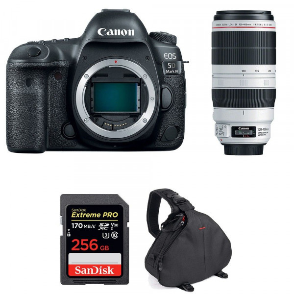 Canon EOS 5D Mark IV + EF 100-400mm f4.5-5.6L IS II USM + SanDisk 256GB UHS-I SDXC 170 MB/s + Bag-1