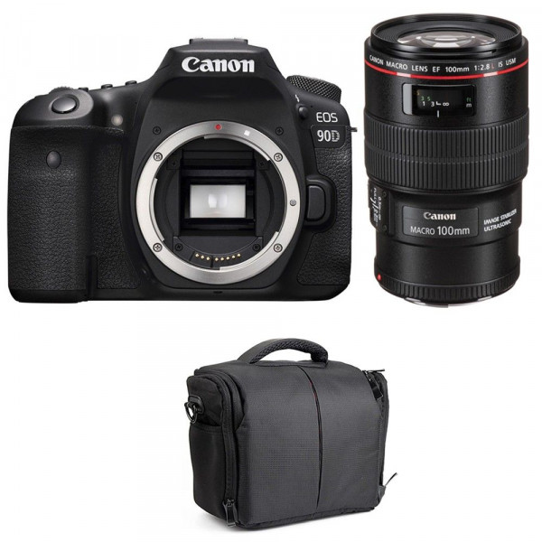 Canon EOS 90D + EF 100mm f/2.8L Macro IS USM + Bag-1