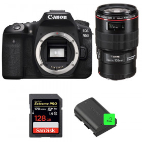 Canon EOS 90D + EF 100mm f/2.8L Macro IS USM + SanDisk 128GB Extreme PRO UHS-I SDXC 170 MB/s + 2 LP-E6N-1