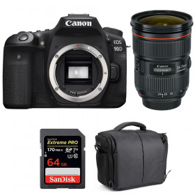 Canon EOS 90D + EF 24-70mm f/2.8L II USM + SanDisk 64GB Extreme PRO UHS-I SDXC 170 MB/s + Bag-1