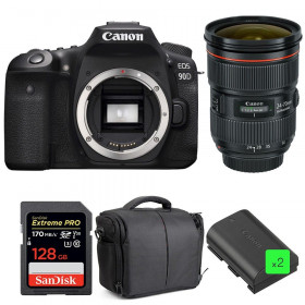 Canon 90D + EF 24-70mm f/2.8L II USM + SanDisk 128GB Extreme PRO UHS-I SDXC 170 MB/s + 2 LP-E6N + Bolsa| 2 años de garantía-1