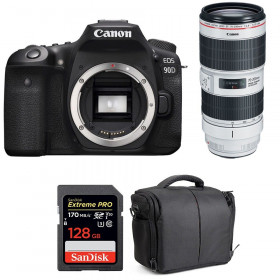 Cámara Canon 90D + EF 70-200mm f/2.8L IS III USM + SanDisk 128GB Extreme PRO UHS-I SDXC 170 MB/s + Bolsa-1