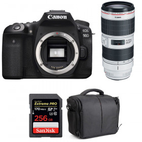 Cámara Canon 90D + EF 70-200mm f/2.8L IS III USM + SanDisk 256GB Extreme PRO UHS-I SDXC 170 MB/s + Bolsa-1