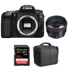 Cámara Canon 90D + EF 50mm f/1.2L USM + SanDisk 64GB Extreme PRO UHS-I SDXC 170 MB/s + Bolsa-1
