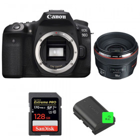 Canon EOS 90D + EF 50mm f/1.2L USM + SanDisk 128GB Extreme PRO UHS-I SDXC 170 MB/s + 2 LP-E6N-1