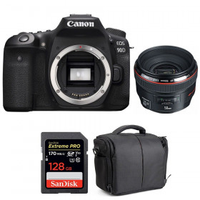 Canon EOS 90D + EF 50mm f/1.2L USM + SanDisk 128GB Extreme PRO UHS-I SDXC 170 MB/s + Bag-1