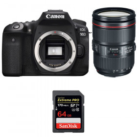 Cámara Canon 90D + EF 24-105mm f/4L IS II USM + SanDisk 64GB Extreme PRO UHS-I SDXC 170 MB/s-1