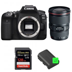 Canon EOS 90D + EF 16-35mm f/4L IS USM + SanDisk 128GB Extreme PRO UHS-I SDXC 170 MB/s + 2 LP-E6N-1