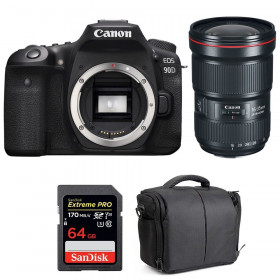 Canon EOS 90D + EF 16-35mm f/2.8L III USM + SanDisk 64GB Extreme PRO UHS-I SDXC 170 MB/s + Bag-1