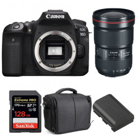 Canon EOS 90D + EF 16-35mm f/2.8L III USM + SanDisk 128GB UHS-I SDXC 170 MB/s + LP-E6N + Bag-1