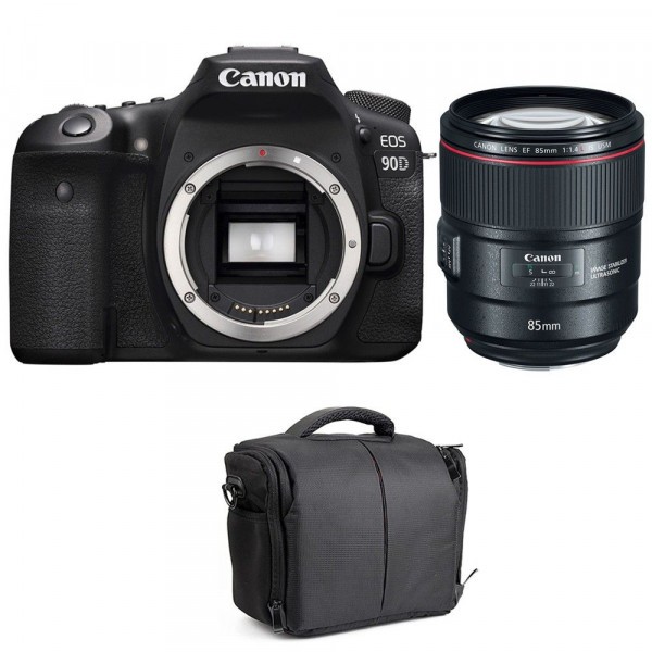 Cámara Canon 90D + EF 85mm f/1.4L IS USM + Bolsa-1