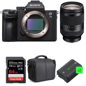 Sony A7 III + FE 24-240 mm F3.5-6.3 OSS + SanDisk 64GB UHS-I SDXC 170 MB/s + 2 NP-FZ100 + Sac - Appareil Photo Hybride-1