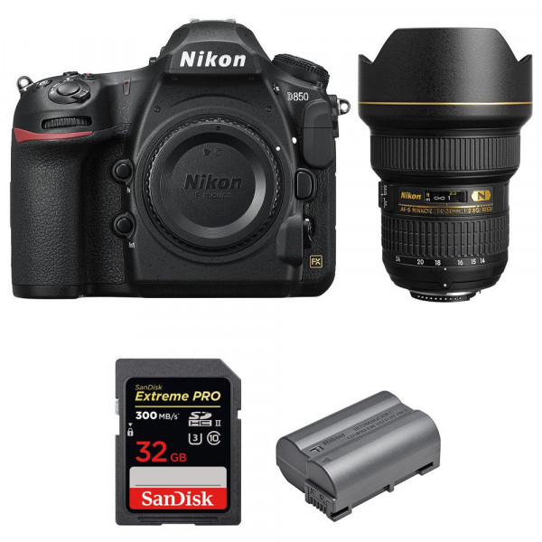 Nikon D850 + 14-24mm f/2.8G ED + SanDisk 32GB Extreme PRO UHS-II SDXC 300MB/s + EN-EL15b-10