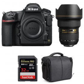 Appareil photo Reflex Nikon D850 + 14-24mm F2.8G ED + SanDisk 32GB Extreme PRO UHS-II SDXC 300MB/s + Sac-10