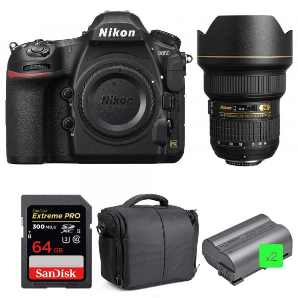 Nikon D850 + 14-24mm f/2.8G ED + SanDisk 64GB Extreme PRO UHS-II SDXC 300MB/s + 2 EN-EL15b  + Camera Bag-10